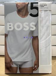 美兒小舖COSTCO好市多代購～HUGO BOSS 男圓領短袖上衣/T恤/內衣(5件組)美國尺寸