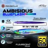 Umpan Jigging 60gr Metal Jig 60 Gram BLUEFLASH Mongkalo AMBISIOUS Lure Laut Jiging Lure 60grm Ultral