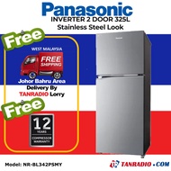 Panasonic Inverter Energy Saving 2 Door Top Freezer Refrigerator Fridge (325L) NR-BL342VSMY