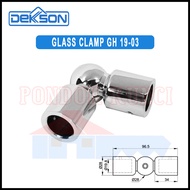 Glass Holder Dekkson GH 19-03 CP Glass Clamp Connecting Pipe to Dekson Pipe