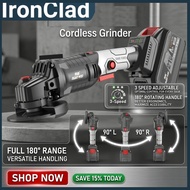 NANWEI 21V Cordless Angle Grinder 180° Rotating Handle | Mesin Gerinda Bateri 3-Speed Brushless