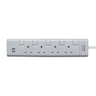 Khind Trailing Socket 5 Gang 13A trailing socket with USB - ( LN8355U ) / Extension Wire / Extension
