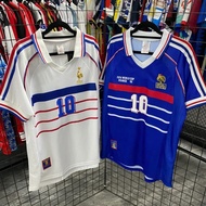 New product Retro 1998 French National Team Jersey No. 10 Zidane Henry Long Short Sleeve Home And Aw