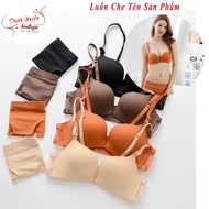 Women's Front-Loaded Rimless Bra, 2cm Padded Bra with Breast Enhancement and Cleavage to Wear in Man