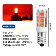E12 LED 5W RED COLOUR SMD CORN BULB