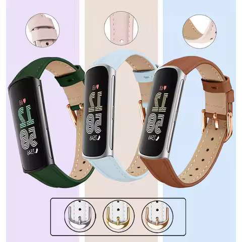 Compatible with Fitbit Charge 6 Slim Leather Business Sport Band Replacement Adjustable Wristband fo