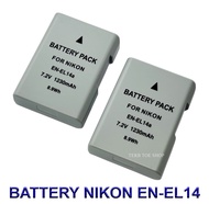(แพ็คคู่ 2 ชิ้น) EN-EL14 \ EN-EL14a \ ENEL14 \ ENEL14a Full Decoded Camera Battery for Nikon แบตเตอร