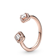 Pandora Rose Square Sparkle Ring Gold