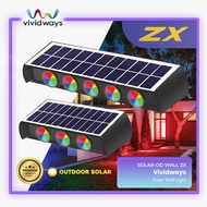 K2 VIVIDWAYS ZX EDITION SOLAR WALL LIGHT 3000K Warm White/RGB Lampu Dinding Solar