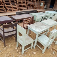 meja kursi kayu jati bekas layak pakai/ secondhand artdeco furniture