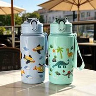 1pc 500ml (17oz) Children's Cartoon Pattern Cute Straw Cup, Best Gift For Girls And Boys For Back To