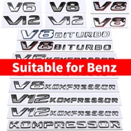 [Free AMG] Suitable for Benz Benz Car Logo Labeling Word Logo V6 V12 V8kompressor Car Logo C200 G55 
