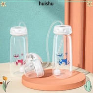 HUISHU Feeding Bottle Set, with Straw Brush 8oz/240ml Hands-Free Baby Bottle,  Self-Feeding Normal-N