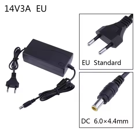 14V 3A AC to DC Power Supply Adapter Converter 6.0*4.4mm Short Circuit Protection Power Supply EU Pl