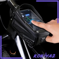 [Kokiya2] Bike Phone Front Frame Bag, Handlebar Bag,Hard Shell Storage