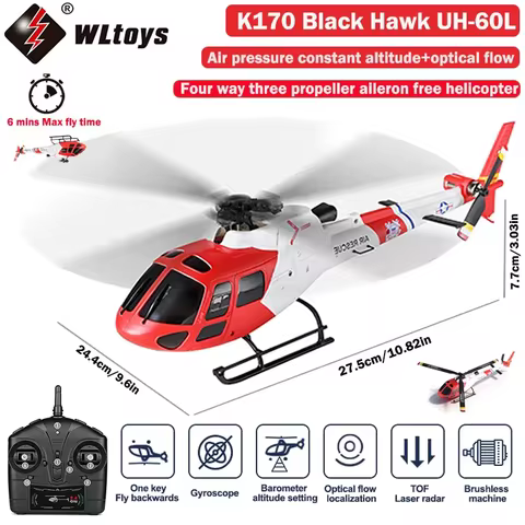 WLtoys 4CH K150-AS350 RC Helicopter, 1106 Brushless Motor (Strong Power), 3D/6G Signal Loss Anti-Dro