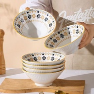 Bohemian noodle bowl Japanese household noodle bowl 7 inch special soup bowl ceramic bowl