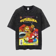 Futurama Comics Vintage Style Oversize Washed Tee