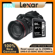 JKDJR Originele Lexar Sd Kaart 1667x 64Gb 128Gb 256Gb Lees Tot 250 Mb/s Geheugenkaart Sdxc UHS-II V60 U3 C10 Flash Cards 4K Voor Camera SHJTR