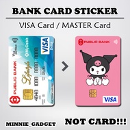 [ Kuromi ] For BANK Card Sticker Cover / MASTER / VISA / CREDIT/ DEBIT CARD