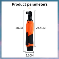 [hotkeystore.] 200Nm High-Torque 90° Cordless Ratchet Wrench Set 3/8'' Angle Wrench with 12V Batteri