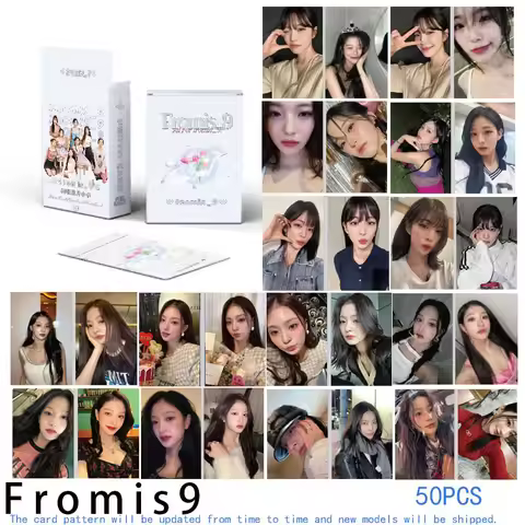 50pcs Fromis_9 Girl Group Album Laser Card LOMO Card Lee Sae-ryun Song Ha-young Hologram Photo Card 
