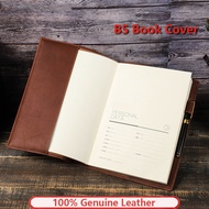 Da thật cuốn sách bảo vệ cổ tay bìa cho A5 B5 với kẹp giữ bút kinh doanh notepad máy tính xách tay c