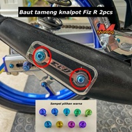 Titanium Bolts 2pcs Shield Cover Standard Racing Fiz R Ahmknalpot EL9/ RTX/ NXL/ VND ETC Titanium GR