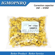 1000pcs  Correction capacitor 100V 1nF ~ 470nF 100nf 220nf 10nf 47nf 22nf 1nf 0.47uf 0.1uf  Polyprop