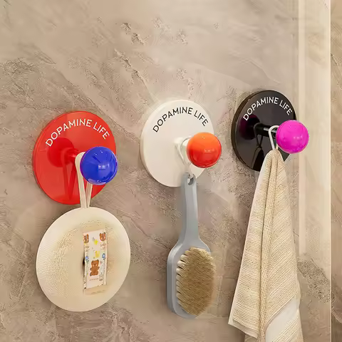 Adhesive Wall Hook Dopamine Adhesive Hooks Durable Simple Stable Wall Hook Bathroom Storage Accessor