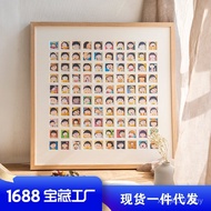 Gift Children 48th Anniversary Frame Photo Photo Frame Grid Luffy 100 Growth Grid Graduation 36 Love