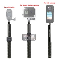 1.1m Selfie Stick For One X/X2/X3 SJCAM C100/C200/C300/C200 pro With Remote Clip Gopro Action Camera