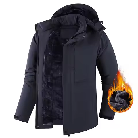 Hiking Tactical Jacket Men Winter Heating Jackets Business Parka Men's Waterproof Snow Jacket Windpr
