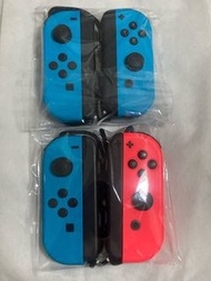 Switch 原廠 紅藍色手把+藍色手把 兩組 四隻 無盒 含腕帶