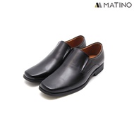 MATINO SHOES รองเท้าคัทชูหนังวีแกน รุ่น MC/B 5537 - BLACK/TAN
