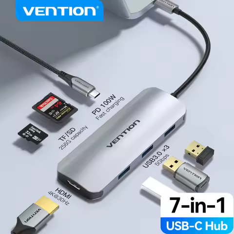Vention USB C HUB Type C to HDMI PD100W Docking Station for Macbook Pro USB 3.0 Hub Laptop Air M2 M1