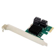 PCI-E X1轉4口SATA3.0擴展卡PCI-E X1轉SATA硬盤轉接卡5Gb