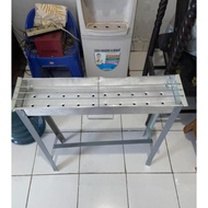 Galvalum High Leg Satay Grill + Bamboo Fan ||