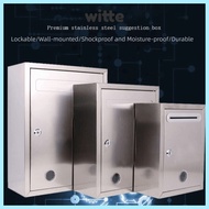 WITTE Mailbox, with Locks Stainless Steel Letter Box,  Waterproof 3 Sizes Ballot Box Outdoor