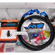 1.9 Air Tank Hose Genuine hyb Fittings AN6 Size With 2 Adapters On Both Sides