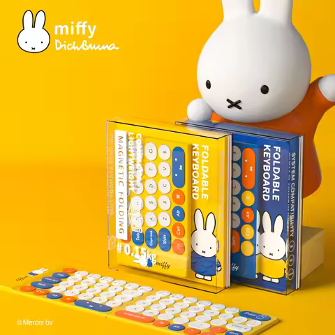 Miffy X MIPOW Mini Foldable Keyboard Wireless Keyboard iPhone Slim Wireless Bluetooth Ipad Keyboard 