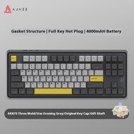 AHKLO Ajazz Ak870 Rgb แป้นพิมพ์เชิงกลสำหรับเล่นเกมสลับร้อน84คีย์ Esports บลูทูธ2.4G คีย์บอร์ดทรงแปลก