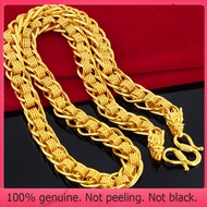 Rl-vòng Cổ Hai Đầu Rồng Độc Đoán Mạ Vàng Đồng Thật Cho Nam Trang Sức Thời Trang Vòng Cổ Đầu Rồng Vòn