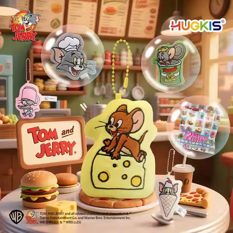 Tom And Jerry Cute Magnetic Plush Pendant Blind Box Tom Jerry Cartoon Fridge Magnet Lovely Collectib
