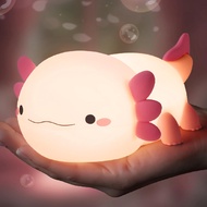 Axolotl Night Light for Kids Cute Axolotl Lamp Silicone Baby Nursery Night Lamp Dimmable Squishy Tou