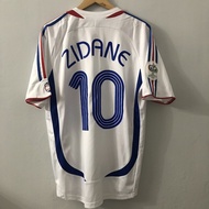 2006 France White Soccer Jersey Adult ZIDANE Retro Football Shirt