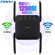 5Ghz AC1200 Repeater 1200Mbps Router Black Extender Amplifier 2.4G 5GHz WiFi Signal Booster Remote Network