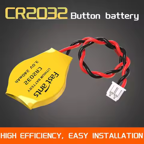 CR2032 3V CMOS Battery with plug 2 pin 1.25mm tabs Connector for Lenovo Dell HP Asus Acer Laptop Mot