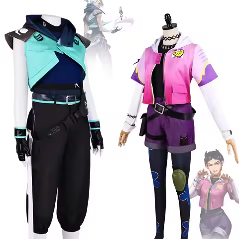 Valorant Clove Jett Cosplay Costume Battle Outfit for Women Sportswear Set Tactical Game Character C