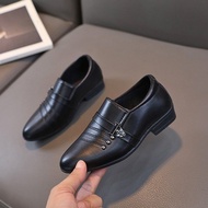 [44% Repurchase Rate ]2024 Spring and Autumn New Boys' Shoes British Style Fashion Show Black Leathe